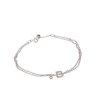 Gioielli Crivelli Gioielli | Crivelli Collezione Diamanti Bracciale "Lettera B" Oro Bianco E Diamanti 0.10 Ct - 234-3614-Br