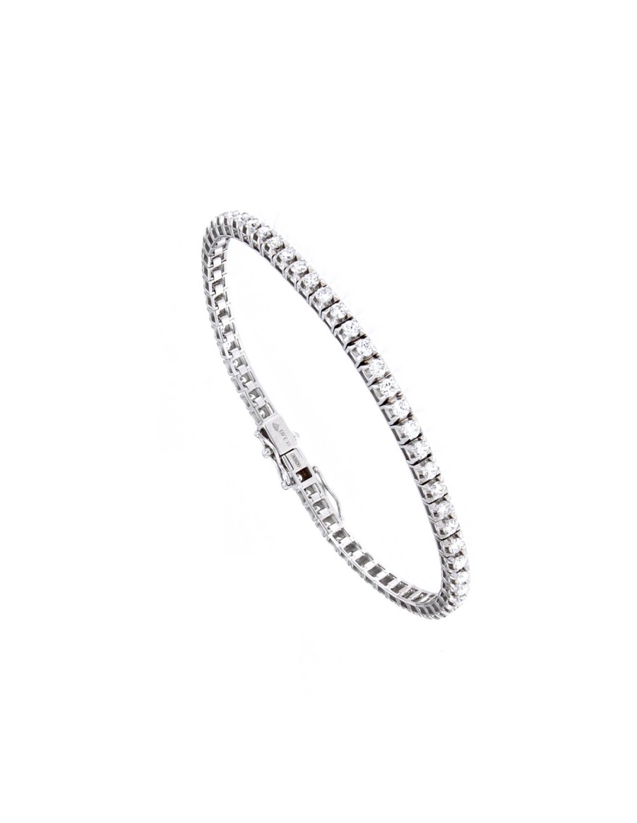 Gioielli Golay - World Diamond Group | Golay Collezione Classic Bracciale Tennis Oro Bianco E Diamante Ct. 3.03 Colore D - Btq060Di16