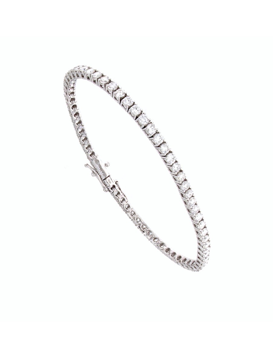 Gioielli Golay - World Diamond Group | Golay Collezione Classic Bracciale Tennis Oro Bianco E Diamante Ct. 4.04 Colore D - Btf001Di6