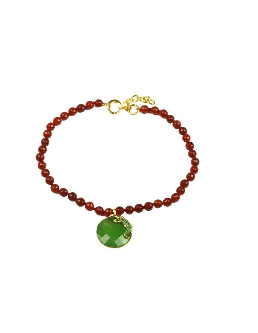 Gioielli Misis - live your nature | Misis Lucky Gecko Collana Argento Placcato Oro 18 Kt, Smalto, Agata Ca09959