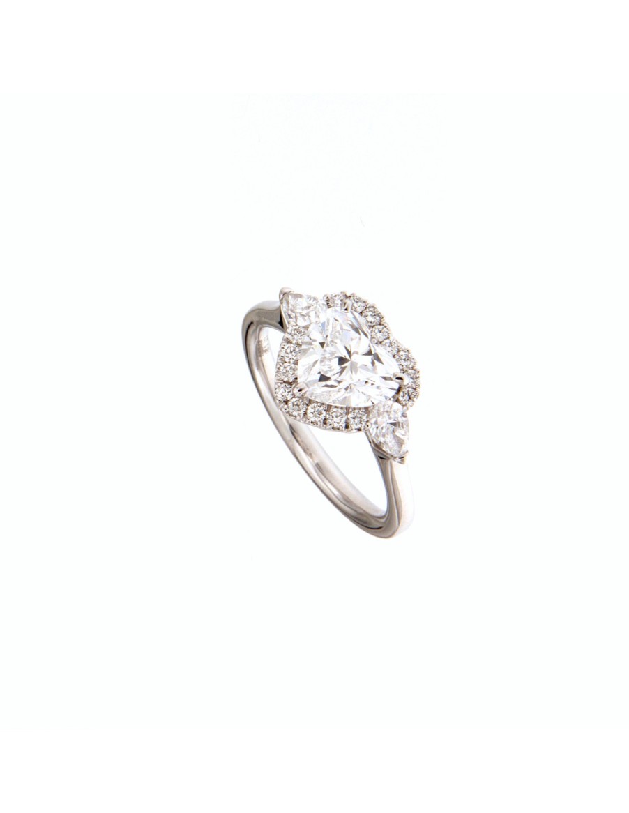 Gioielli Crivelli Gioielli | Crivelli Collezione Diamanti Anello "Cuore" In Oro E Diamanti 2.35 Ct - 000-5071Ns