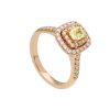 Gioielli LJ ROMA | Lj Roma Collezione Diamanti Anello In Oro Rosa E Diamante Fancy Colore Giallo 0.64Ct - 263104