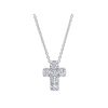 Gioielli LJ ROMA | Lj Roma Collezione Simboli Collana "Croce" In Oro Bianco E Diamanti 0.23Ct - 183823