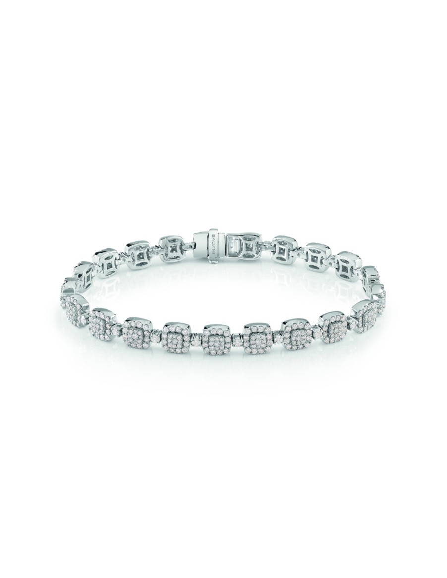 Gioielli SALVINI | Salvini Bagliori Bracciale In Oro Bianco E Diamanti 3.23 Ct - 20094245