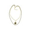 Gioielli Misis - live your nature | Misis Potentilla Collana Argento Placcato Oro 18 Kt, Smalto , Zirconi Ca09894