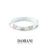 Gioielli Damiani - handmade in Italy since 1924 | Damiani Dicon Bracciale In Ceramica Bianca E Oro Rosa Con Diamante (Ct 0,01) Ref. 20068294