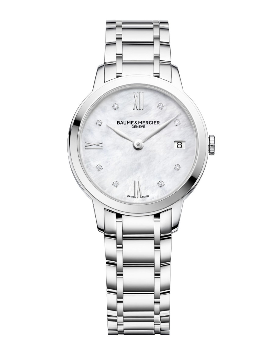 Orologeria Baume & Mercier | Baume & Mercier Classima Lady Acciaio Su Acciaio E Diamanti - M0A10326