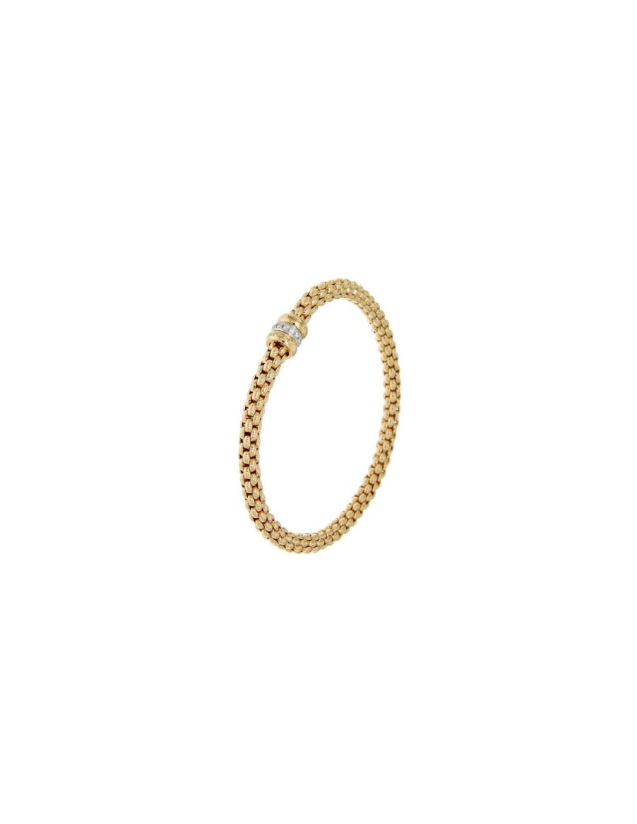 Gioielli Fope Gioielli | Fope Bracciale Flex'It Solo In Oro E Diamanti Ref 621B-Bbr