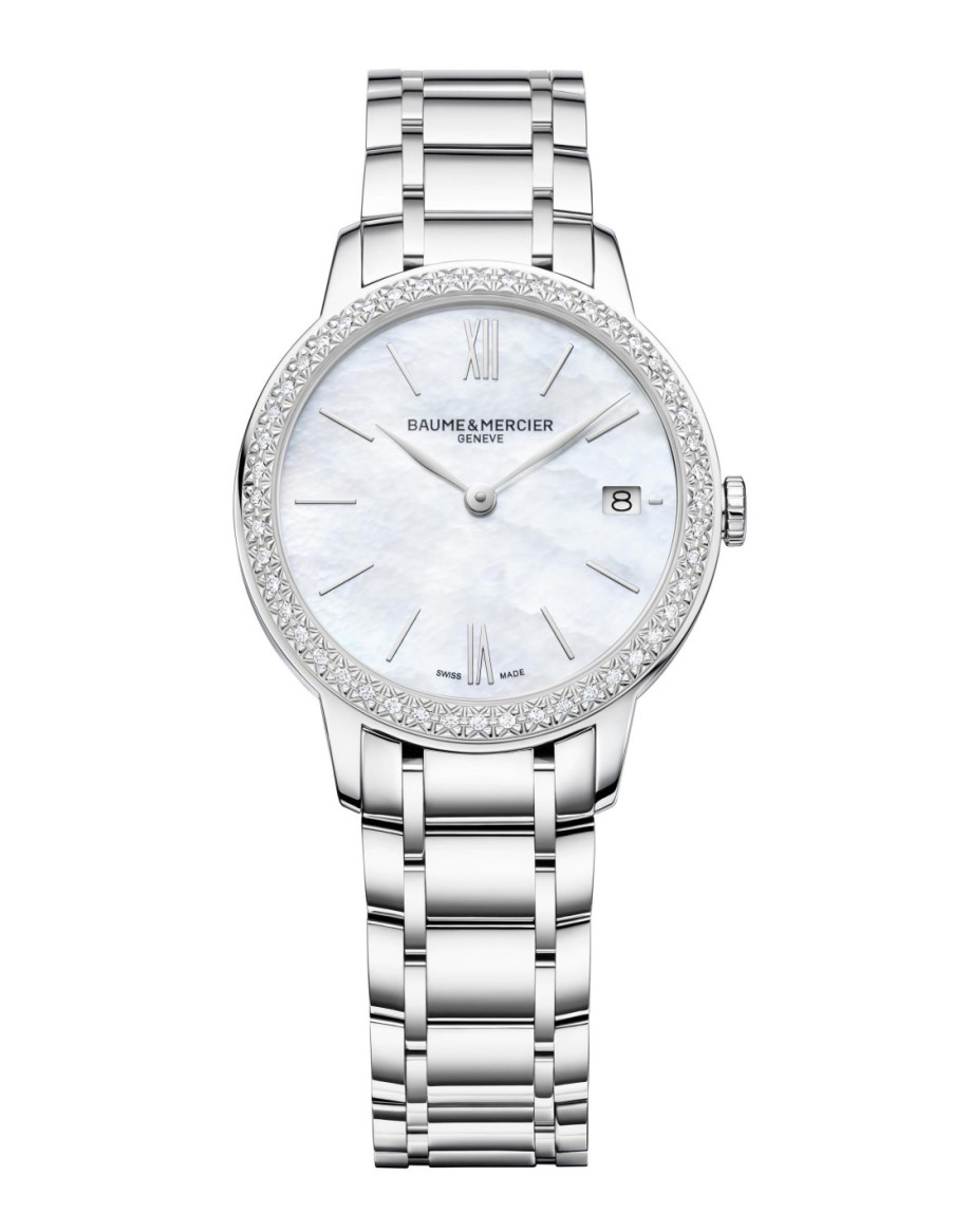 Orologeria Baume & Mercier | Baume & Mercier Classima Lady Acciaio Su Acciaio E Diamanti - M0A10478