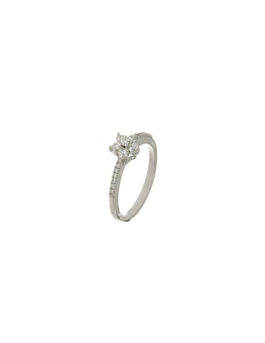 Gioielli Damiani - handmade in Italy since 1924 | Damiani Stella Anello In Oro Bianco E Diamanti 0.31 Ct- 20074448