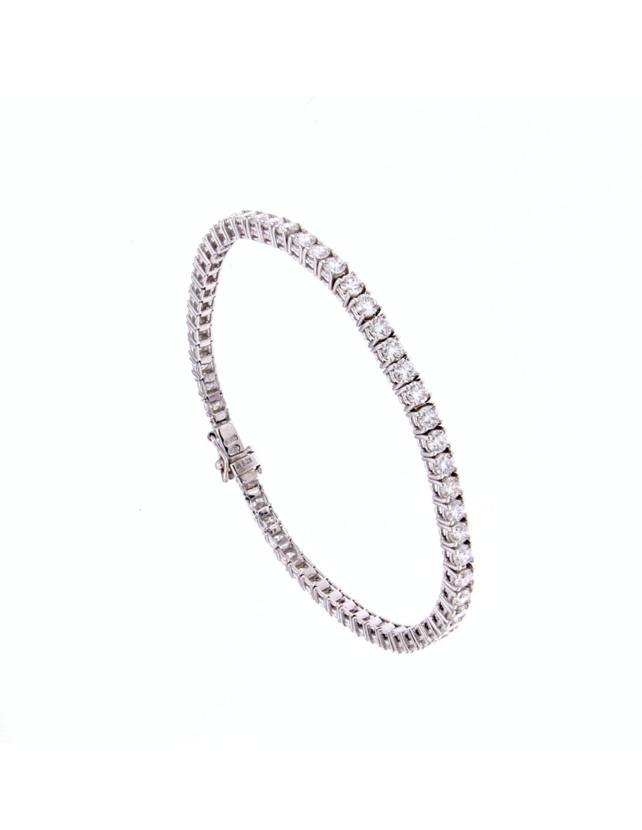 Gioielli Golay - World Diamond Group | Golay Collezione Classic Bracciale Tennis Oro Bianco E Diamante Ct. 5.28 Colore D - Bfo16010