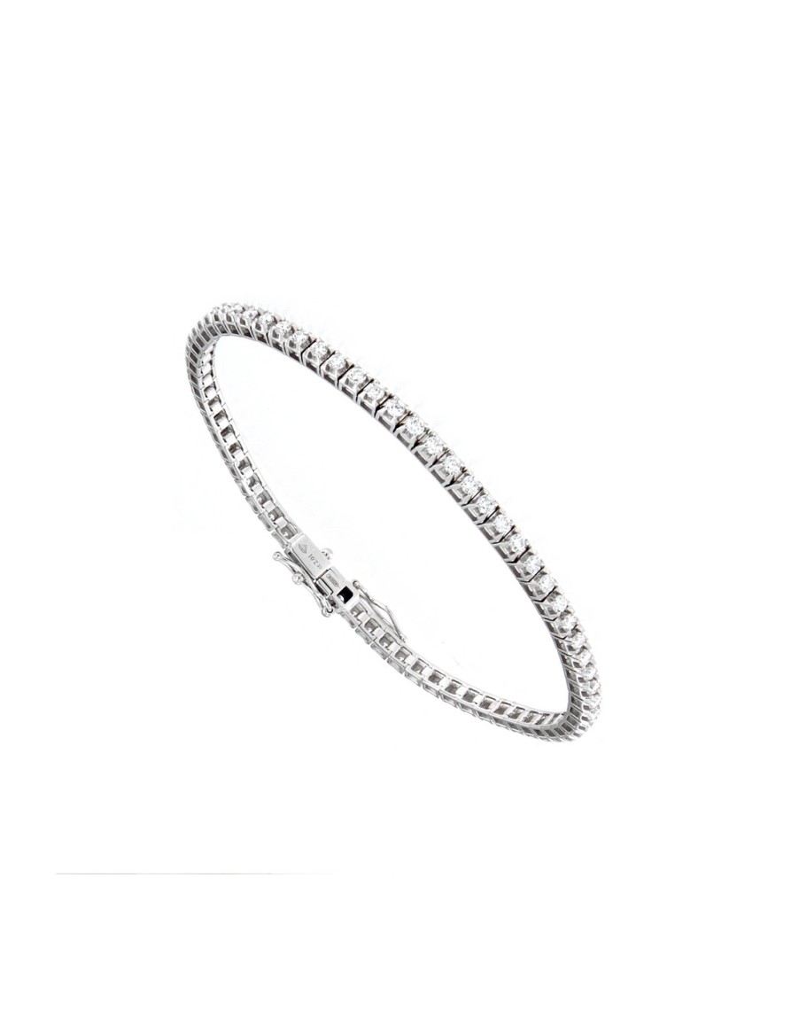 Gioielli Golay - World Diamond Group | Golay Collezione Classic Bracciale Tennis Oro Bianco E Diamante Ct. 2.01 Colore D - Btq060Di12