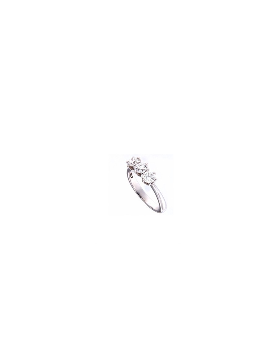 Gioielli Crivelli Gioielli | Crivelli Collezione Diamanti Anello "Trilogy" In Oro Con 3 Diamanti 0.96 Ct - 293-C8096