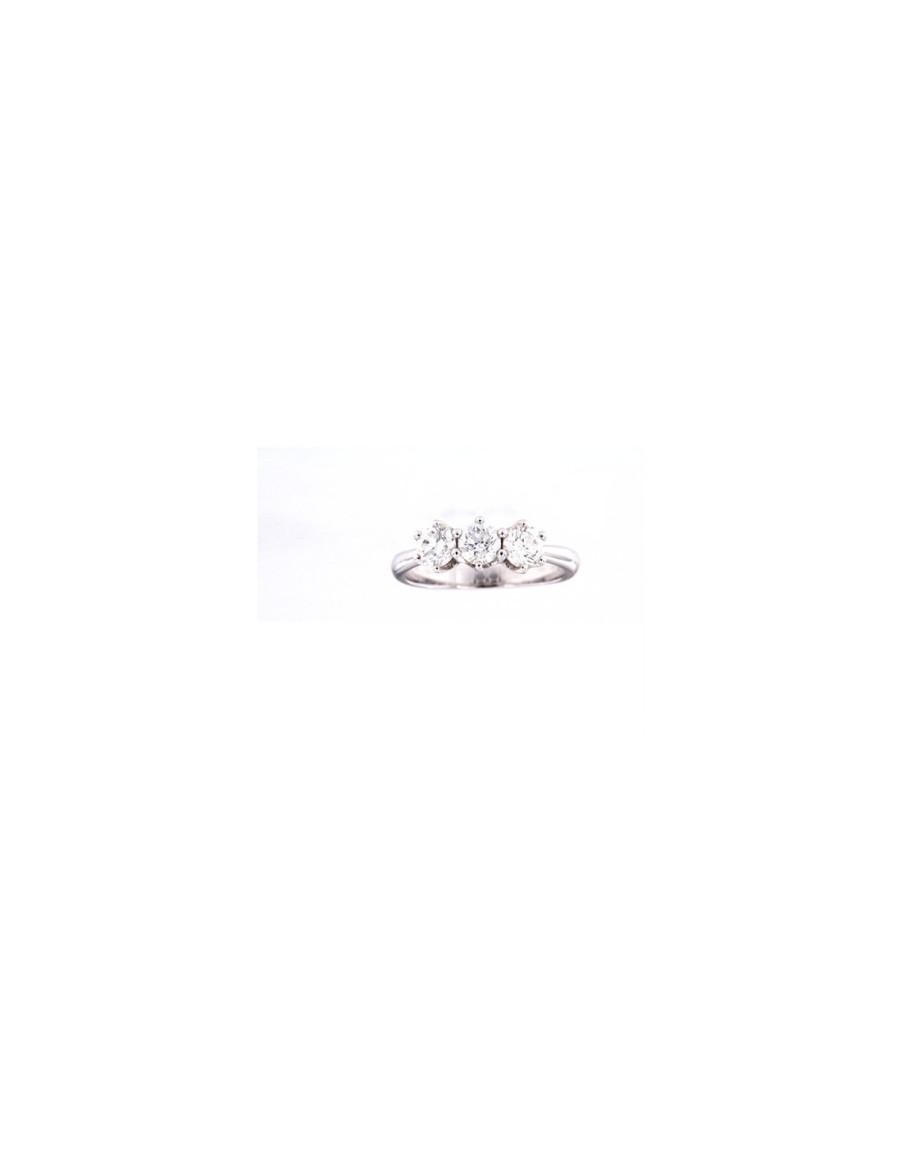 Gioielli Crivelli Gioielli | Crivelli Collezione Diamanti Anello "Trilogy" In Oro Con 3 Diamanti 0.96 Ct - 293-C8096