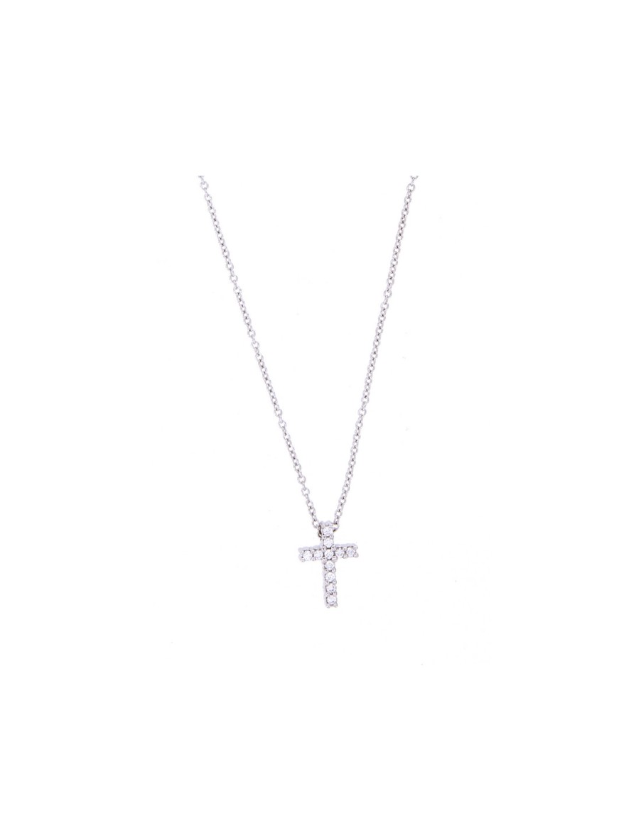 Gioielli Soprana | Soprana Collezione Diamanti Collana In Oro Bianco E Diamanti 0.11 Ct - Paigemcr01-11Ob