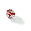 Gioielli Misis - live your nature | Misis Reef Party Anello Argento, Smalto Corallo Rosso E Zirconi An02905Rh