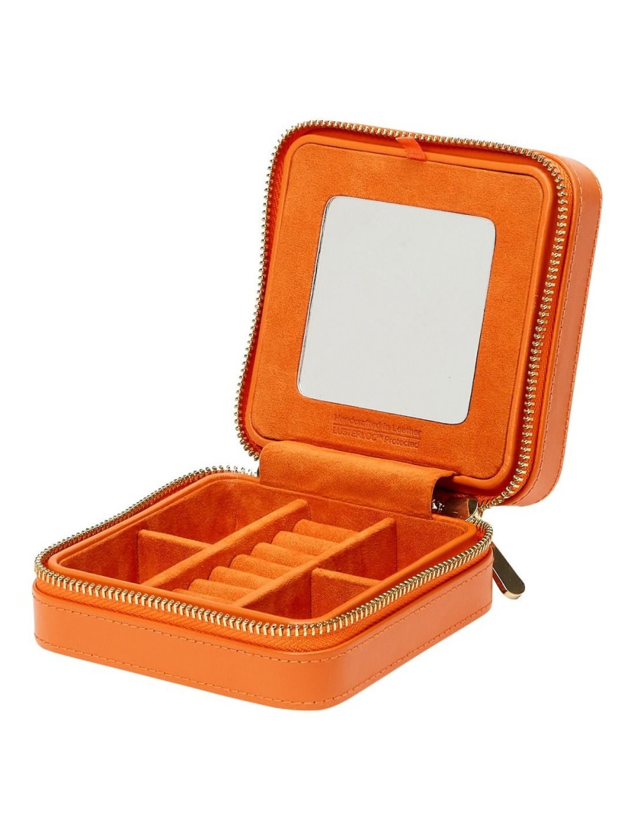 Accessori Wolf - 1834 | Wolf Maria Zip Case Portagioielli Arancione Mandarino - 766239