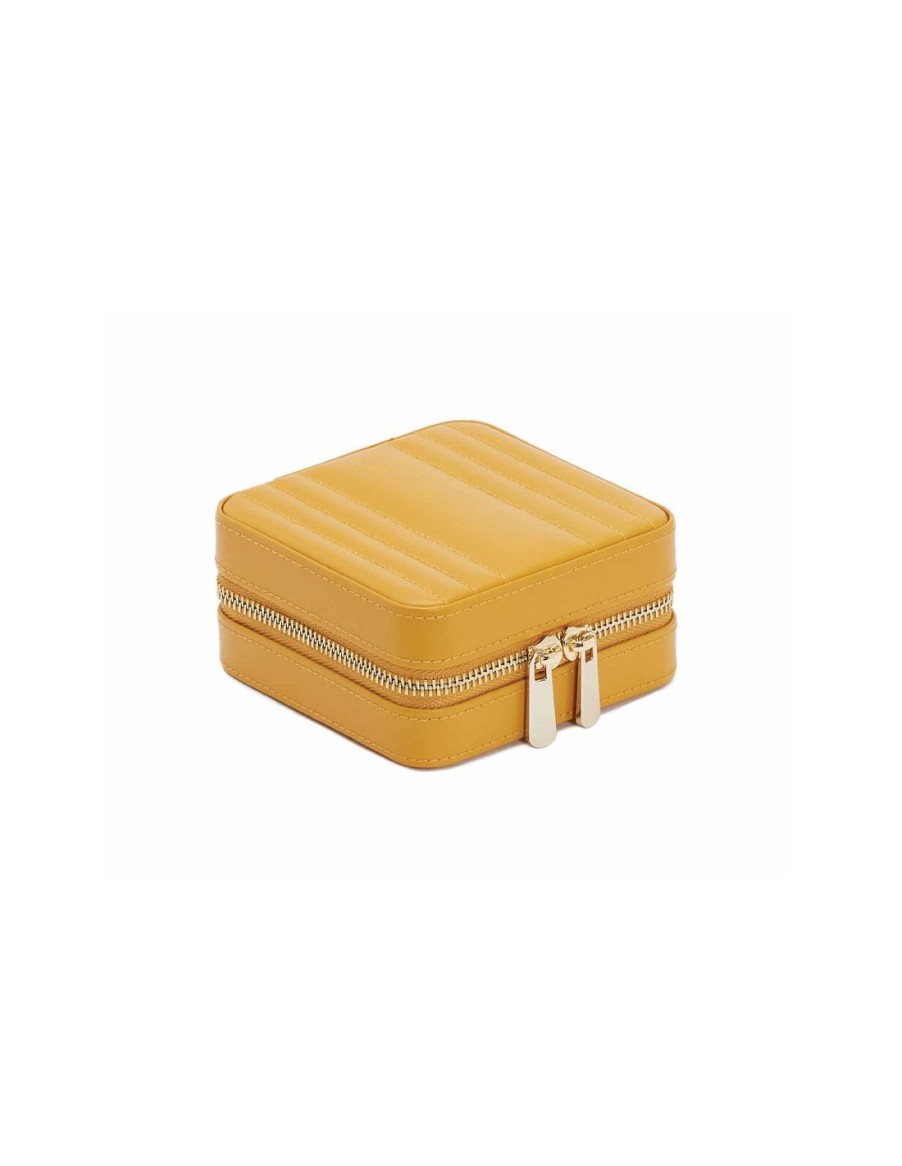 Accessori Wolf - 1834 | Wolf Maria Zip Case Portagioielli Giallo Mostarda - 766293