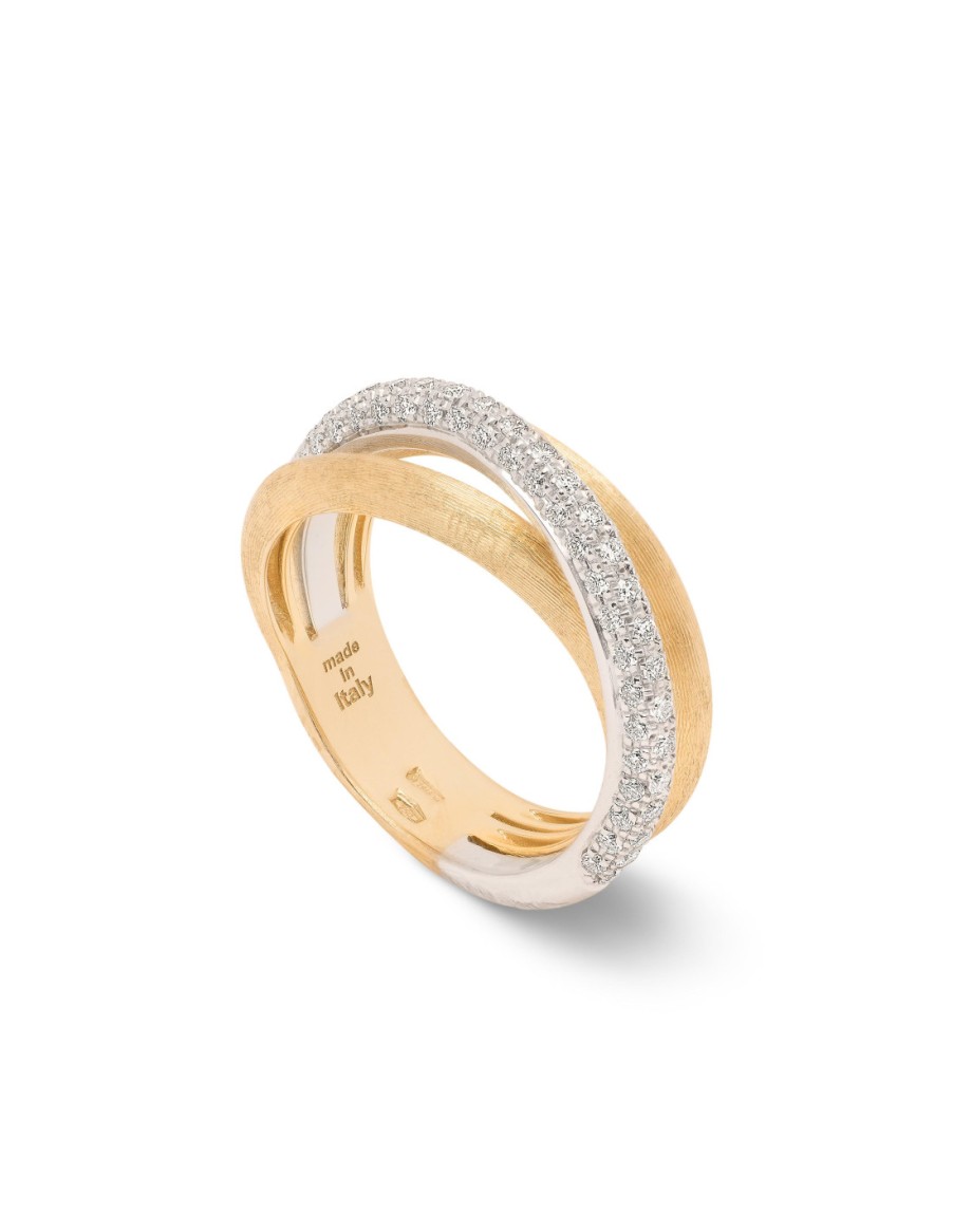 Gioielli Marco Bicego | Marco Bicego Jaipur Link Anello In Oro Giallo E Diamanti Ref: Ab646-B