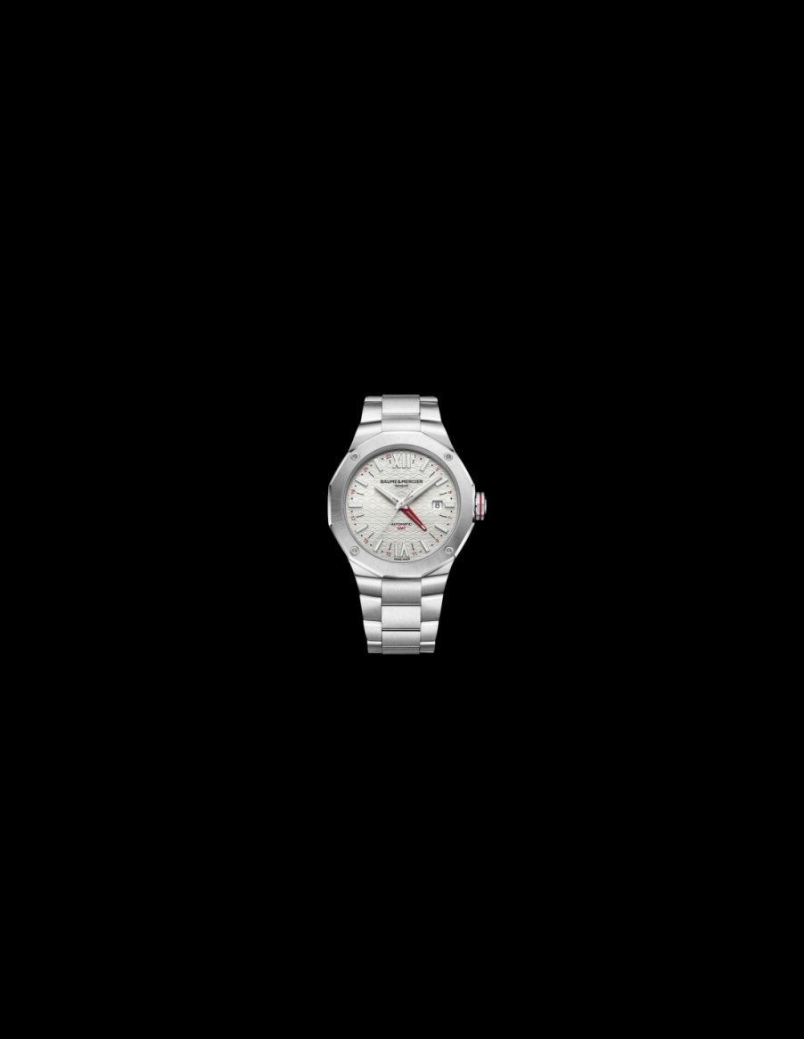 Orologeria Baume & Mercier | Baume & Mercier Riviera Gmt Acciaio Su Acciaio - M0A10658